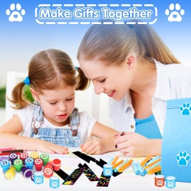Dog Paw Party Favors for Kids, 97PCS Paw Print Party Supply Set for for Goodie Bag Filler, Treasure Box, Classroom Rewards, Carnival Prizes, Pinata Stuffers, Christmas gifts for Boys and Girls