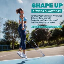 IDOU Beaded Jump Rope - Adjustable, Unbreakable Handles & Tangle-Free Design - Ultimate Fitness Rope/Black