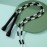 IDOU Beaded Jump Rope - Adjustable, Unbreakable Handles & Tangle-Free Design - Ultimate Fitness Rope/Black