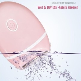 Electric Hair Shaver for Women: Compact, Cordless Wet & Dry Razor for Smooth Body & Dual Trimmers - Bikini Line and Quick, Travel-Friendly.BEAUTISILK (Pink)