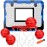 Indoor Mini Basketball Hoop Set, Upgrade Wall Mount Basketball Hoop for Wall Yard Outdoor, Over Door Room Hoops Game with 4 Balls Shatter Resistant Backboard -Complete Accessories Included