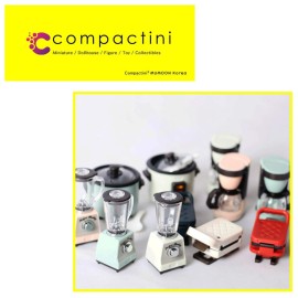 compactini Miniature Set 1:12 Scale Models Dollhouse Accessory Coffee Pots Blenders Oven Rice Cooker Waffle Machine Miniature Dollhouse Kitchen Accessories (Blender(Soft Pink))
