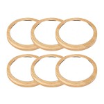 ZHU YU CHUN 6 PCS Wooden Portable Mini Makeup Mirror Small Round Glass Small Pocket Mirror Women\'s Hand Mirror Portable Women\'s Hand Mirror(Round)