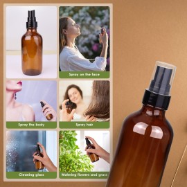 GIVAMEIHF 4oz Amber Glass Spray Bottles Mist Sprayer Set of 24,Empty Small Spray Bottle Fine Mist Spray Refillable Containers,Mini Travel Bottle Spray Bottle Make Perfect Oil,Perfume,Body Sprays