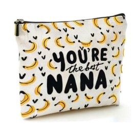 Leartoflife Nana Gift Nana Makeup Bag Grandma Gift Nana Zipper Pouch Funny Nana Makeup Bag Bananas Theme Gift Grandma Cosmetic Bag Grandma Gifts for Mothers Day