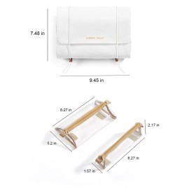 YDR Travel Makeup Bag,Capacity Cosmetic Travel Bag for Women Portable Pouch Makeup Organizer Bag with Divider and Handle Makeup Case Toiletry Bag