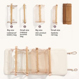 YDR Travel Makeup Bag,Capacity Cosmetic Travel Bag for Women Portable Pouch Makeup Organizer Bag with Divider and Handle Makeup Case Toiletry Bag