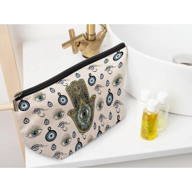 Ayxvt Evil Eye Makeup Bag - Witch Cosmetic Bags for Women, Evil Eye Gifts, Witch Gifts, Birthday Mothers Day Gifts for Women Mom