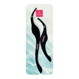 Kooyou 2 Pcs Eyelash Tweezers Set,Phoenix Lash Applicator Set,Cluster Eye Lash Extension Tweezers, Ergonomic Tail Dsigned for DIY Lash Extensions and False Lashes,Set Tool Includes Mini and Normal