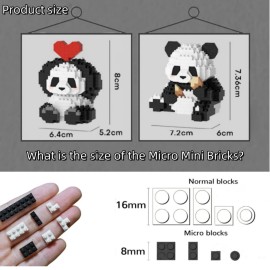 QMEAKMONY Mini Building Blocks Panda Sets Cute Micro Mini Panda Building Bricks for Adults Micro Nano Bricks Perfect Party Favors for Teenagers. (389 PCS)