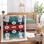 The Peanutshell 4 Piece Baby Crib Bedding Set for Boys & Girls - Newborn, Infant & Toddler Nursery Bed Set Decor with Two Crib Sheets, Dust Ruffle, Comforter - Western Woods