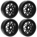 HIRCQOO OD 4.52 1/8 Off-Road RC Buggy Tires and Wheels Rims 17mm Hex Compatible with Arrma Typhon Talion Losi 8IGHT HPI HSP Redcat Racing Kyosho Hobao Traxxas RC 1/8 Scale Buggy