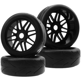 HIRCQOO OD 4.52 1/8 Off-Road RC Buggy Tires and Wheels Rims 17mm Hex Compatible with Arrma Typhon Talion Losi 8IGHT HPI HSP Redcat Racing Kyosho Hobao Traxxas RC 1/8 Scale Buggy