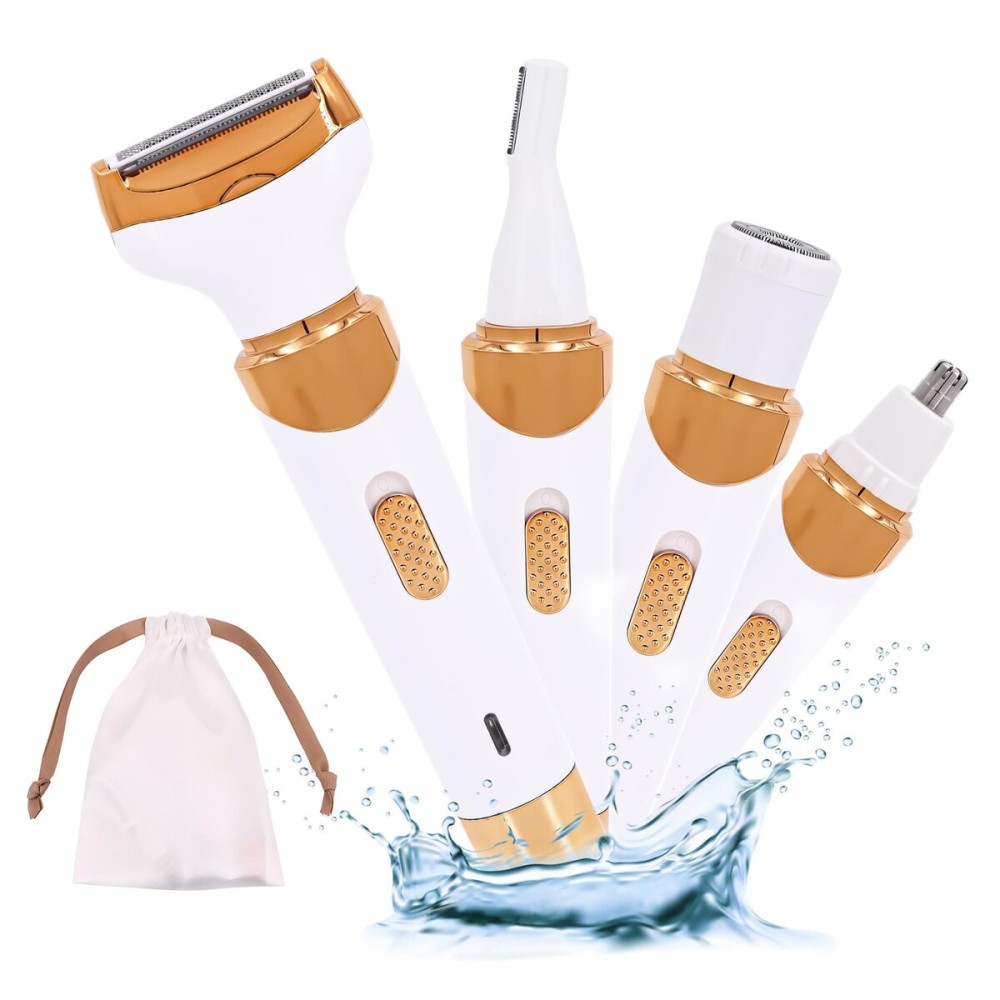 COOL CARRY Eletric Razor for Woman,4 in 1 Rechargeable Bikini Trimmer and Shaver, Wet/Dry Electric Body Hair Coldless Waterproof Facial Hair Removal Razor Painless Trimming of Pubic Face arms Legs COOL CARRY Eletric Razor for Woman,4 in 1 Rechargeable Bikini Trimmer and Shaver, Wet/Dry Electric Body Hair Coldless Waterproof Facial Hair Removal Razor Painless Trimming of Pubic Face arms Legs