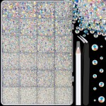 25000Pcs Resin Jelly Rhinestones for Crafting, Transparent AB 2-6mm Mixed Sizes Non Hotfix Flatback Gems, Bedazzling Crystal for DIY Crafts Clothing Tumblers Mugs Shoes Fabric Nail Art