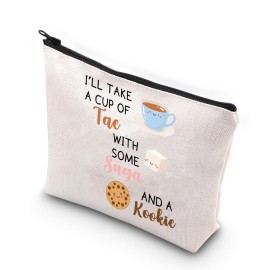 WSNANG Bangtan Fans Gift Music Lover Bag A Cup of Tae With Suga and A Kookie Tote Bag Reusable Shopping Bag (Suga Kookie bag)