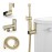 Greenspring Handheld Bidet Sprayer for Toilet Brass Handheld Bidet Sprayer Attachment for Toilet with Adjustable Pressure Control Brushed Gold Bathroom Fixture Bidet Sprayer Sets