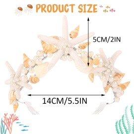 Unicra Starfish Crown and Tiaras Silver Pearl Bridal Headband Beach Headpiece Wedding Hair Accessories for Women and Girls Unicra Starfish Crown and Tiaras Silver Pearl Bridal Headband Beach Headpiece Wedding Hair Accessories for Women and Girls
