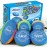 Billeeit Water Skipping Balls Set for Pool Play, Include 1 Rugby, 2 Balls and 2 Discs, Rainbow Color Splash Water Bouncing Balls, Fun Beach Toys & Games for Kids 3+ 4-8-12 and Adults