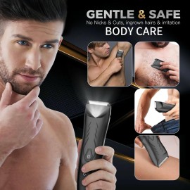 ENSSU Electric Body Hair Trimmer for Men, Waterproof Shaver - Cordless Pubic Groomer - Showerproof Ball Shaver