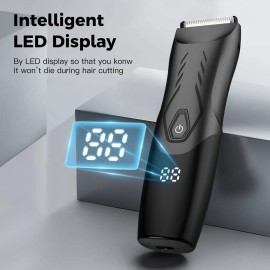 ENSSU Electric Body Hair Trimmer for Men, Waterproof Shaver - Cordless Pubic Groomer - Showerproof Ball Shaver