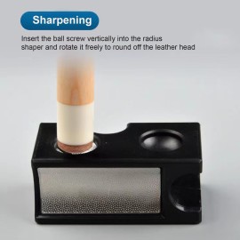 UDIYO Aluminum Pool Cue Tip Shaper, Cue Tip Shaper, Cue Repair Kit, Pool Cue Tips Replacement Kit, Pool Cue Shaper Accessories for Replacement and Shaping Cue Tips BlackEight in One