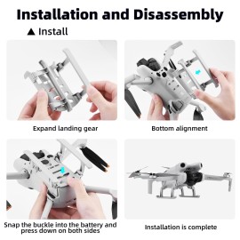 Veainieo Mini 4 pro RC Landing Gear Leg Foldable Height Extender Protector Holder for Dji Mini 4 pro Drone Accessories