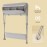KARAOK Baby Changing Table with Wheels, Portable Diaper Changing Station with 4-Level Height Adjustment & Storage Rack for Newborn, Infant(Light Grey)