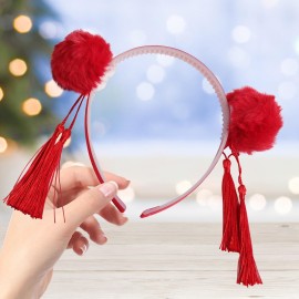 Ecuupas The Spring Festival Headband Chinese New Year Hairbands for Women Girls Kids Head Wear Gifts The Spring Festival Head Accessories Head Wear Gifts