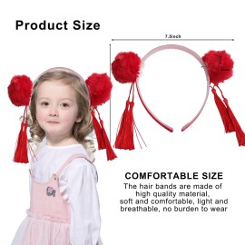 Ecuupas The Spring Festival Headband Chinese New Year Hairbands for Women Girls Kids Head Wear Gifts The Spring Festival Head Accessories Head Wear Gifts