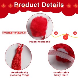 Ecuupas The Spring Festival Headband Chinese New Year Hairbands for Women Girls Kids Head Wear Gifts The Spring Festival Head Accessories Head Wear Gifts