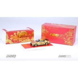 Inno Models GT-R (R35) RHD (Right Hand Drive) Gold Metallic with Graphics Year of The Dragon - 2024 Chinese New Year Special Edition 1/64 Diecast Model Car IN64-R35-CNY24