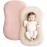 Konssy Muslin Baby Lounger Cover 2 Pack, 100% Cotton Newborn Lounger Cover, Soft and Breathable Baby Nest Slipcover for Boys Girls (Pink,Wheat)