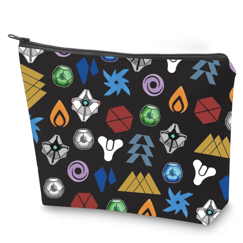 ZJXHPO Game Cosmetic Bag Video Gamer Makeup Bag With Zipper Video Game Player Toiletry Bag Ace Of Spades Gift (Destiny)