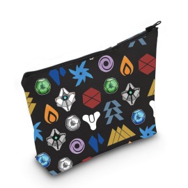 ZJXHPO Game Cosmetic Bag Video Gamer Makeup Bag With Zipper Video Game Player Toiletry Bag Ace Of Spades Gift (Destiny)