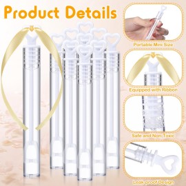 PullCrease 200 Pcs Wedding Bubbles Bulk with Ribbon Mini Heart Bubble Wands Party Favors for Weddings Valentine Anniversaries Celebrations Graduation Birthday Summer Toys Gift
