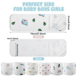 Funnysoft 6 Pcs Newborn Snuggle Strap Adjustable Arms Swaddle Band Baby Belly Band Arms Safe Swaddle Sleep Wrap Blanket for Newborn Infant Boy Girls (Cute Classic Style)