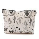 QGFM Western Makeup Bag, Western Gifts for Women, Western Stuff for Women, Cow Makeup Bag, Cowgirl Gifts, Cowgirl Stuff