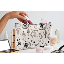 QGFM Western Makeup Bag, Western Gifts for Women, Western Stuff for Women, Cow Makeup Bag, Cowgirl Gifts, Cowgirl Stuff QGFM Western Makeup Bag, Western Gifts for Women, Western Stuff for Women, Cow Makeup Bag, Cowgirl Gifts, Cowgirl Stuff
