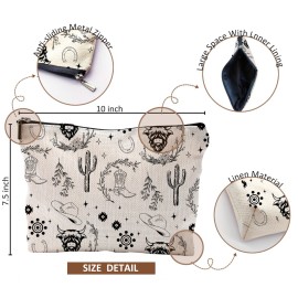 QGFM Western Makeup Bag, Western Gifts for Women, Western Stuff for Women, Cow Makeup Bag, Cowgirl Gifts, Cowgirl Stuff QGFM Western Makeup Bag, Western Gifts for Women, Western Stuff for Women, Cow Makeup Bag, Cowgirl Gifts, Cowgirl Stuff