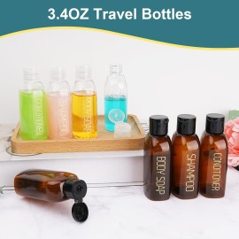 Cosywell Travel Bottles for Toiletries 8PCS 3.4oz Travel Shampoo Bottles TSA Approved Travel Size Bottles Travel Containers Leak Proof Empty Lotion Bottles with Flip Cap Cosywell Travel Bottles for Toiletries 8PCS 3.4oz Travel Shampoo Bottles TSA Approved Travel Size Bottles Travel Containers Leak Proof Empty Lotion Bottles with Flip Cap