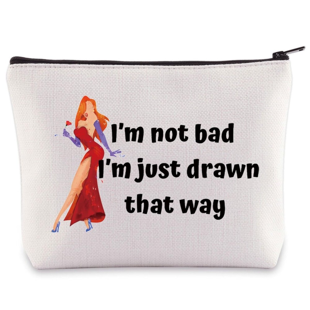 WZMPA Jessica Rabbit Cosmetic Bag - I\'m Not Bad Zipper Pouch Bag Gift (I\'m Just Drawn That Way)