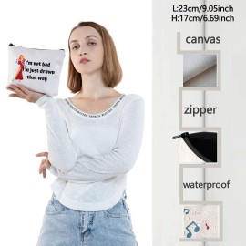 WZMPA Jessica Rabbit Cosmetic Bag - I\'m Not Bad Zipper Pouch Bag Gift (I\'m Just Drawn That Way)