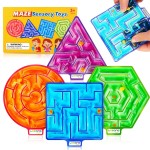 Squishy Toys Sensory Fidget Toys for Kids: 4 Pack Maze Sensory Toys for Autism - Fidget Toys with Filled Goo for Calming Down Classroom Travel