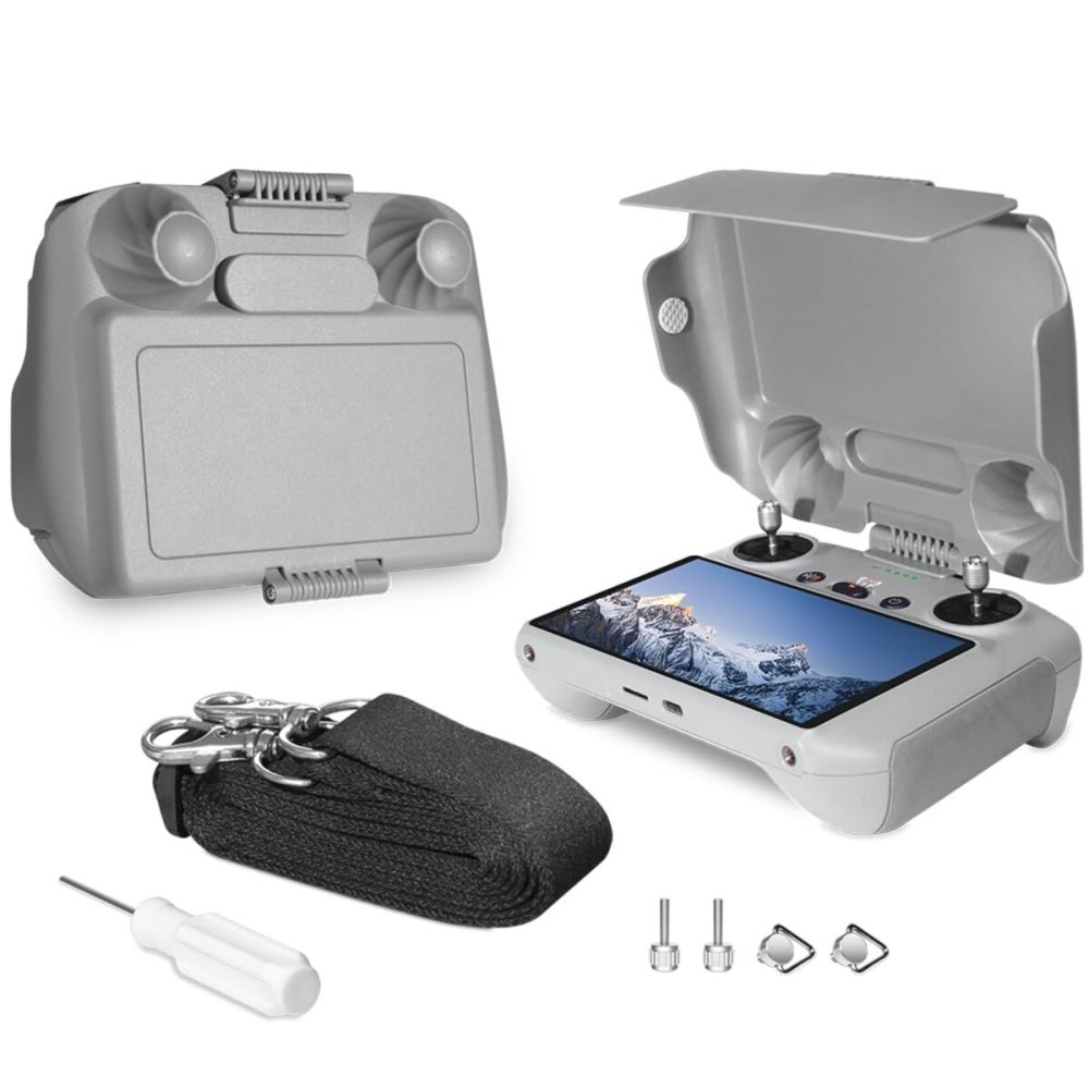 Arzroic Sun Hood Kit for DJI Mini 3/3 Pro RC Controller Accessories - Anti-Glare Sun Shade Cover and Neck Lanyard