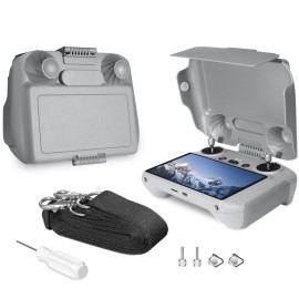 Arzroic Sun Hood Kit for DJI Mini 3/3 Pro RC Controller Accessories - Anti-Glare Sun Shade Cover and Neck Lanyard