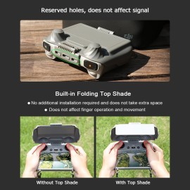 Arzroic Sun Hood Kit for DJI Mini 3/3 Pro RC Controller Accessories - Anti-Glare Sun Shade Cover and Neck Lanyard