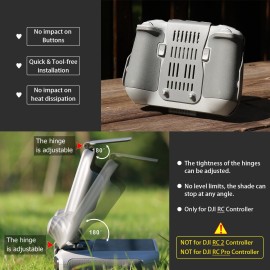 Arzroic Sun Hood Kit for DJI Mini 3/3 Pro RC Controller Accessories - Anti-Glare Sun Shade Cover and Neck Lanyard