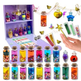 AWZNG Fairy Potion Kits for Kids,22pcs Fairy Magic Kids Mixies Potion Bottles,Creativity Art Toy for Girls, Fun Birthday Gift Toys for Girl 6 7 8 9 10