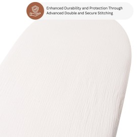 TansyPanda Muslin Bassinet Sheets for Munchkin Brica, 4moms MamaRoo, Nordmiex, Snoo Bassinet, Pack 3, 18 x 30 in, Ultra Soft, Breathable, Snug Fit, Unisex Boys and Girls, Brown Rainbow